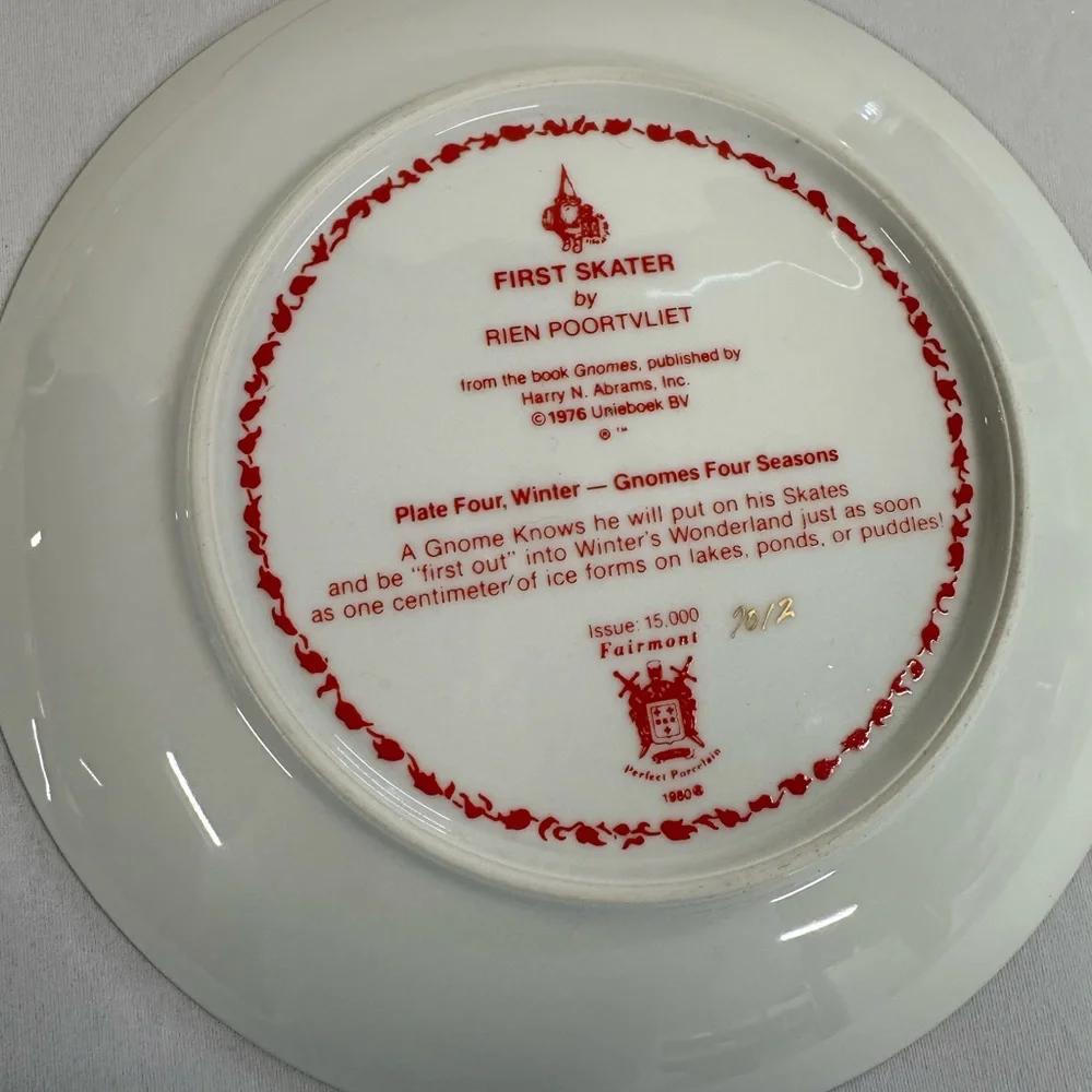 Vintage Rien Poortvliet “Gnomes Four Seasons” Collectible Plates (set of 4) - Picture 10 of 10